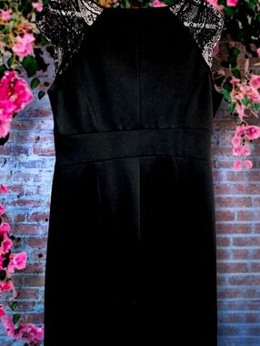 Slim Fabulous (Investments) Slimming Stretch Black Lace Sheath Dress Size XL